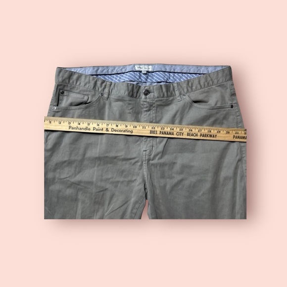 Peter Millar Men's Classic Fit Khaki Pants Grey Size 40 - Picture 4 of 6